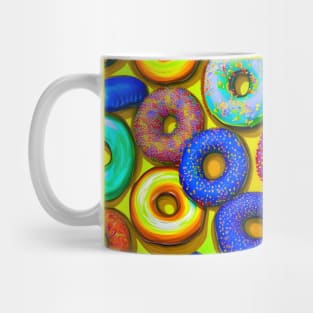 Colorful Donuts Yellow Mug